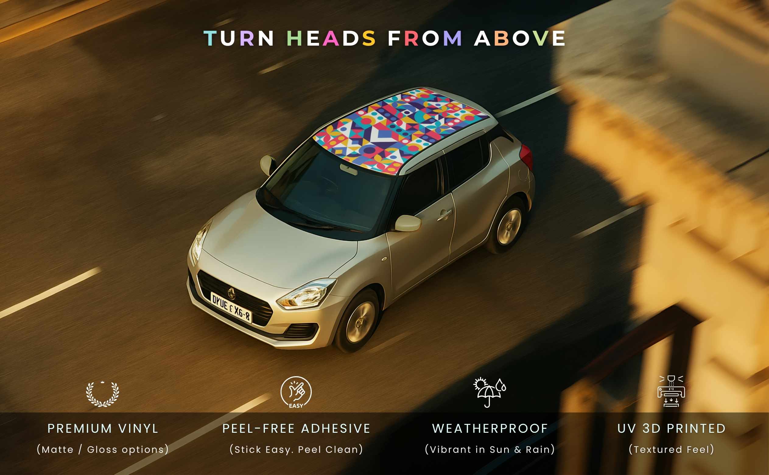 Split Verse Wrap for Roof Top for Cars - Image 3