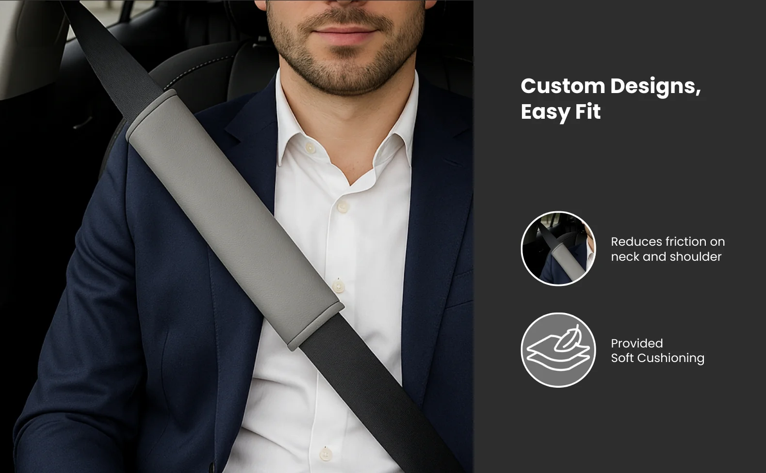 Split Verse Seatbelt Cover for Cars - Image 2