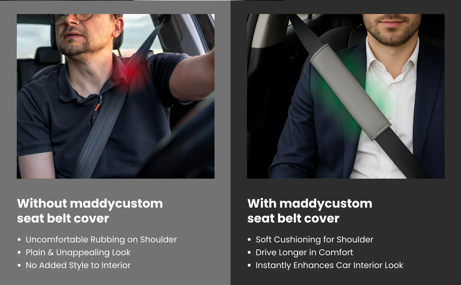 Split Verse Seatbelt Cover for Cars - Image 3