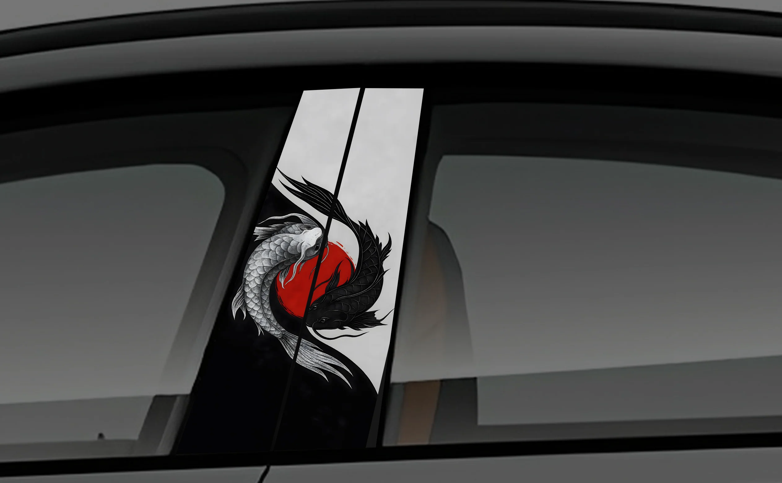 Dance Of Duality Window Pillar Wrap for Cars