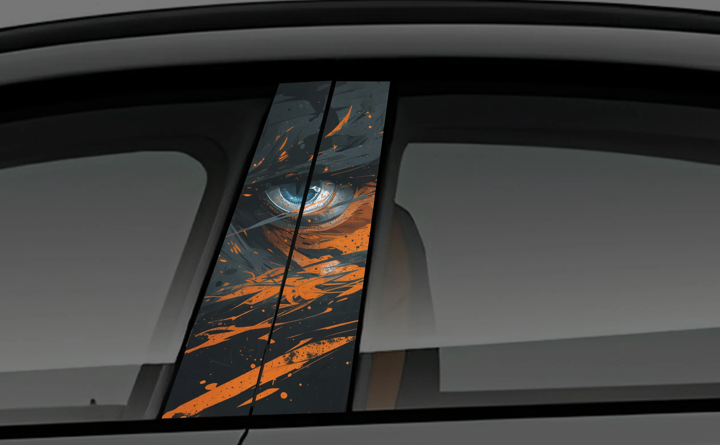 Death Stare 02 Window Pillar Wrap for Cars