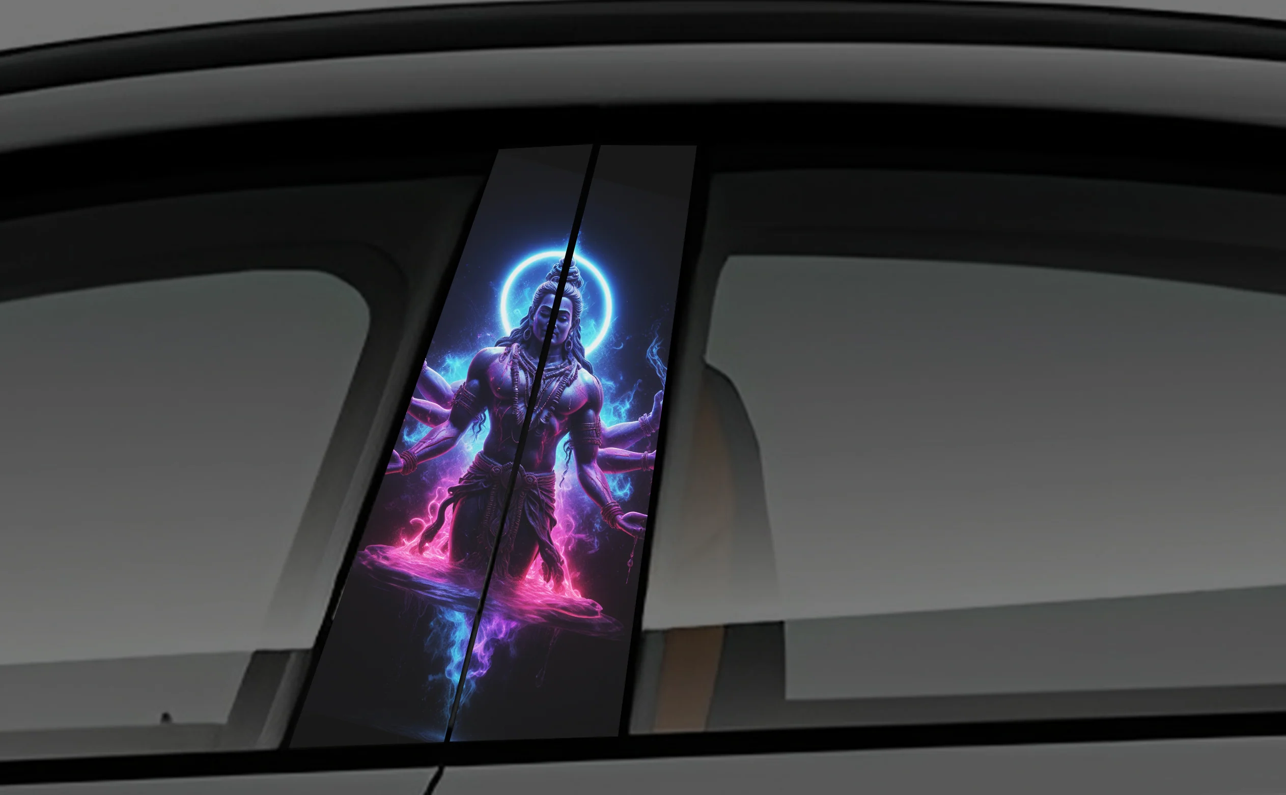 Mahadev Window Pillar Wrap for Cars