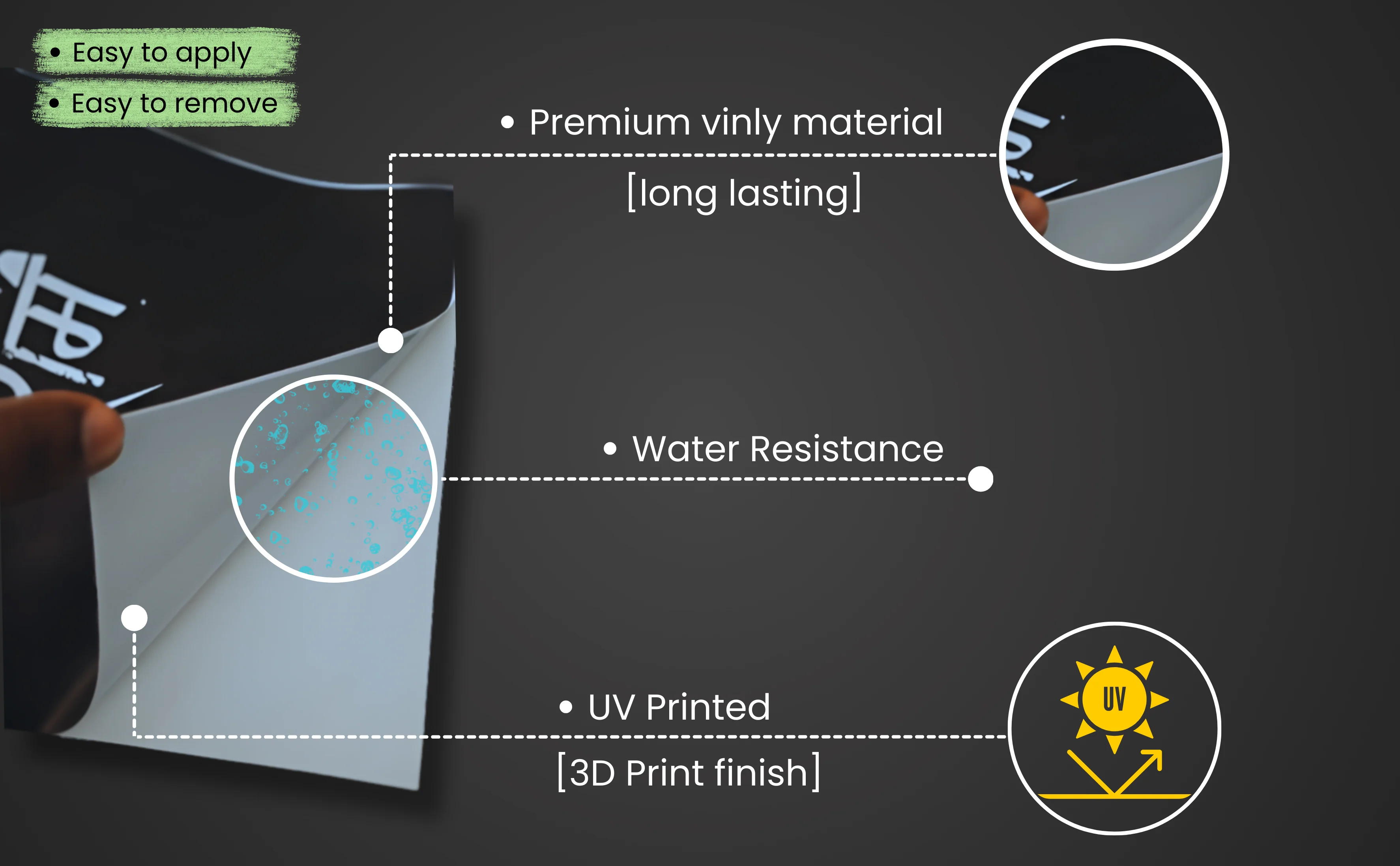 Simple White Window Pillar Wrap for Cars - Image 4