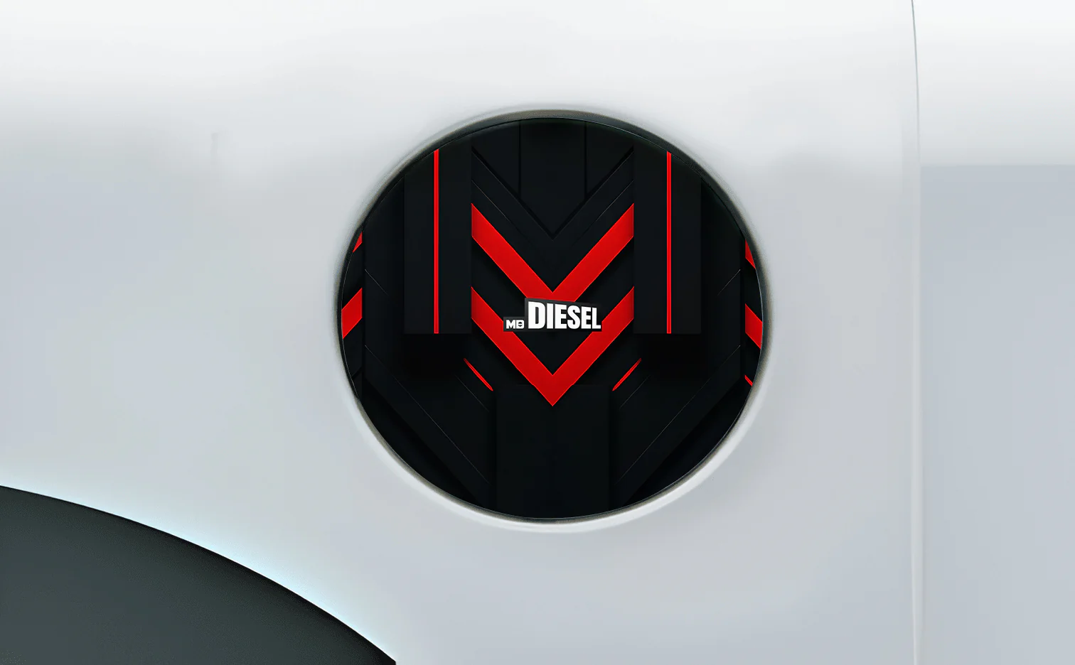 Red Strip Fuel Cap Wrap for Cars