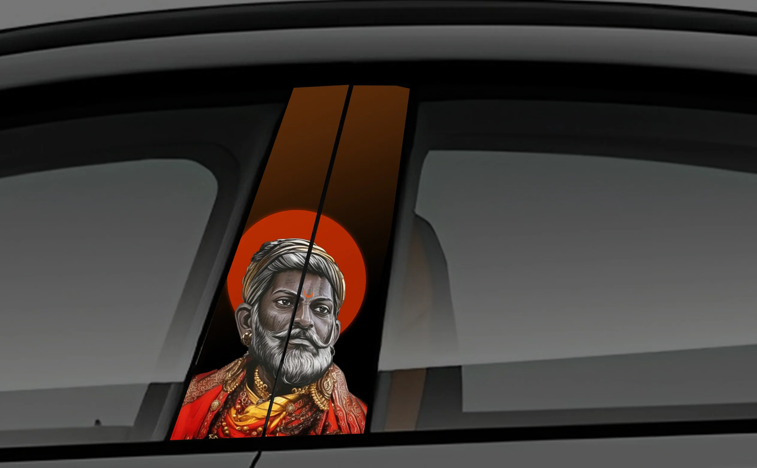 Shivaji Raje Window Pillar Wrap for Cars