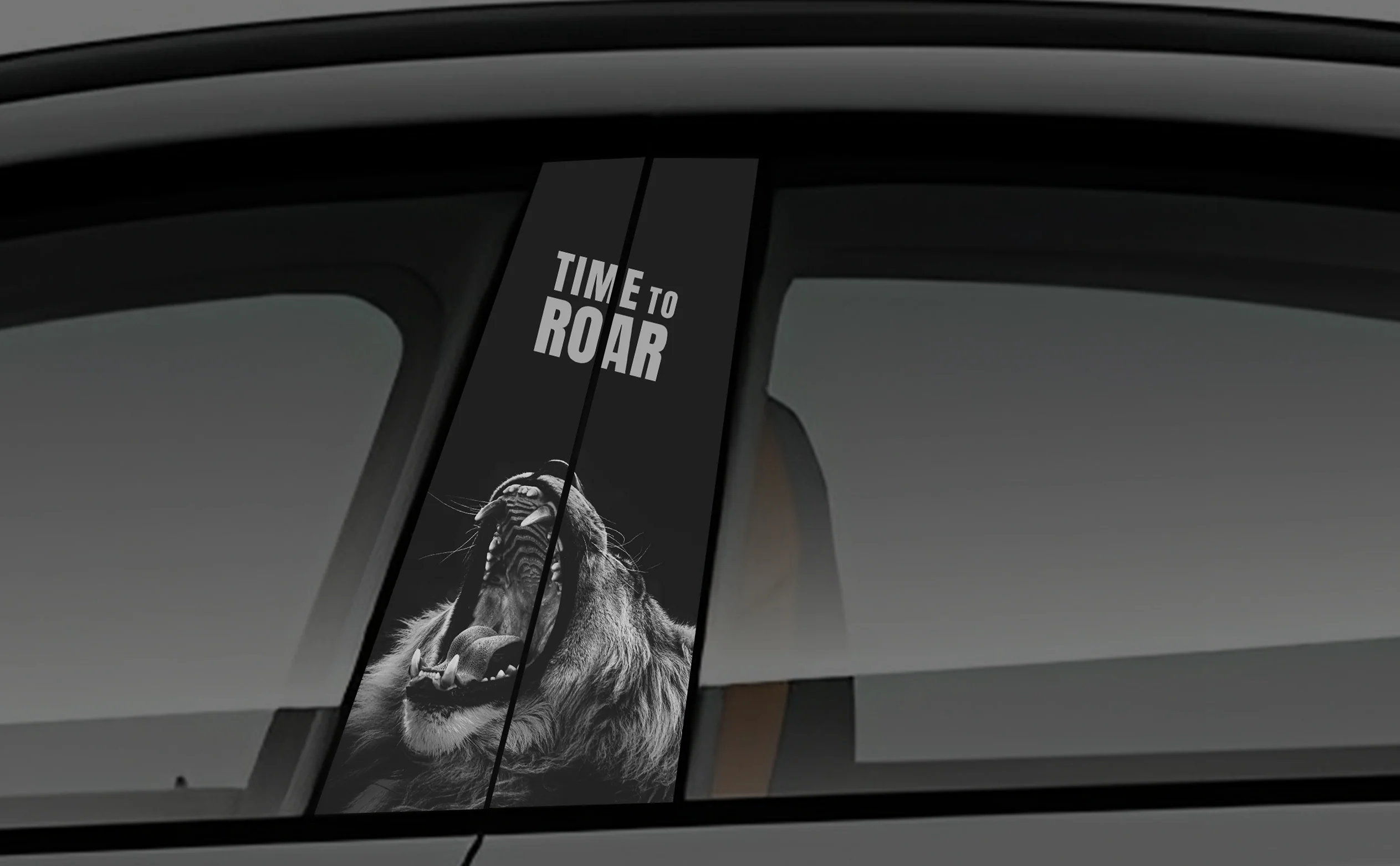 Time To Roar Window Pillar Wrap for Cars