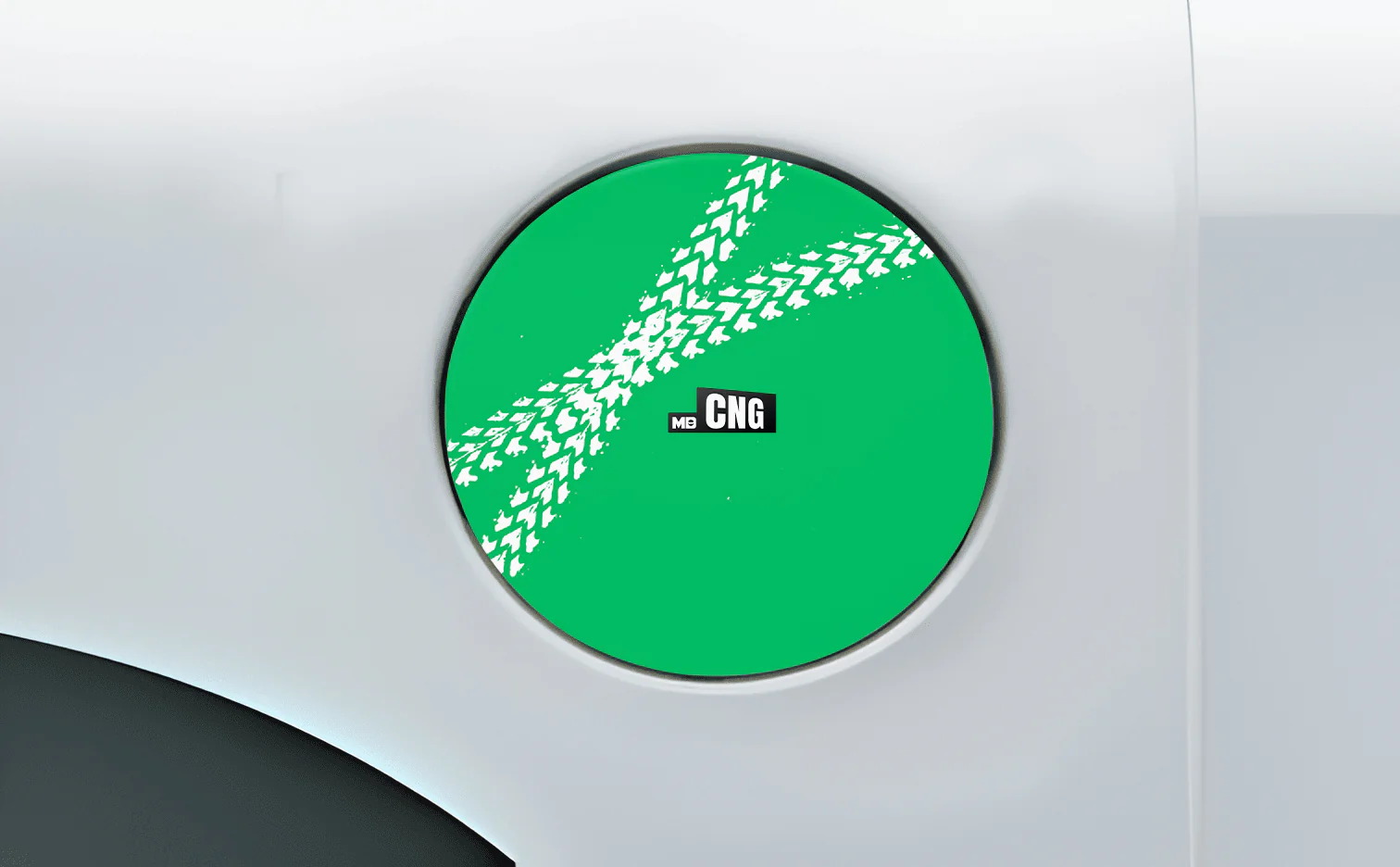 Track Green Fuel Cap Wrap for Cars