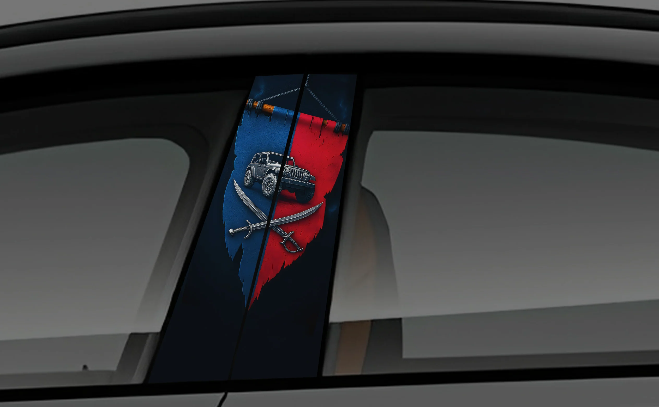 Trail Badge Window Pillar Wrap for Cars